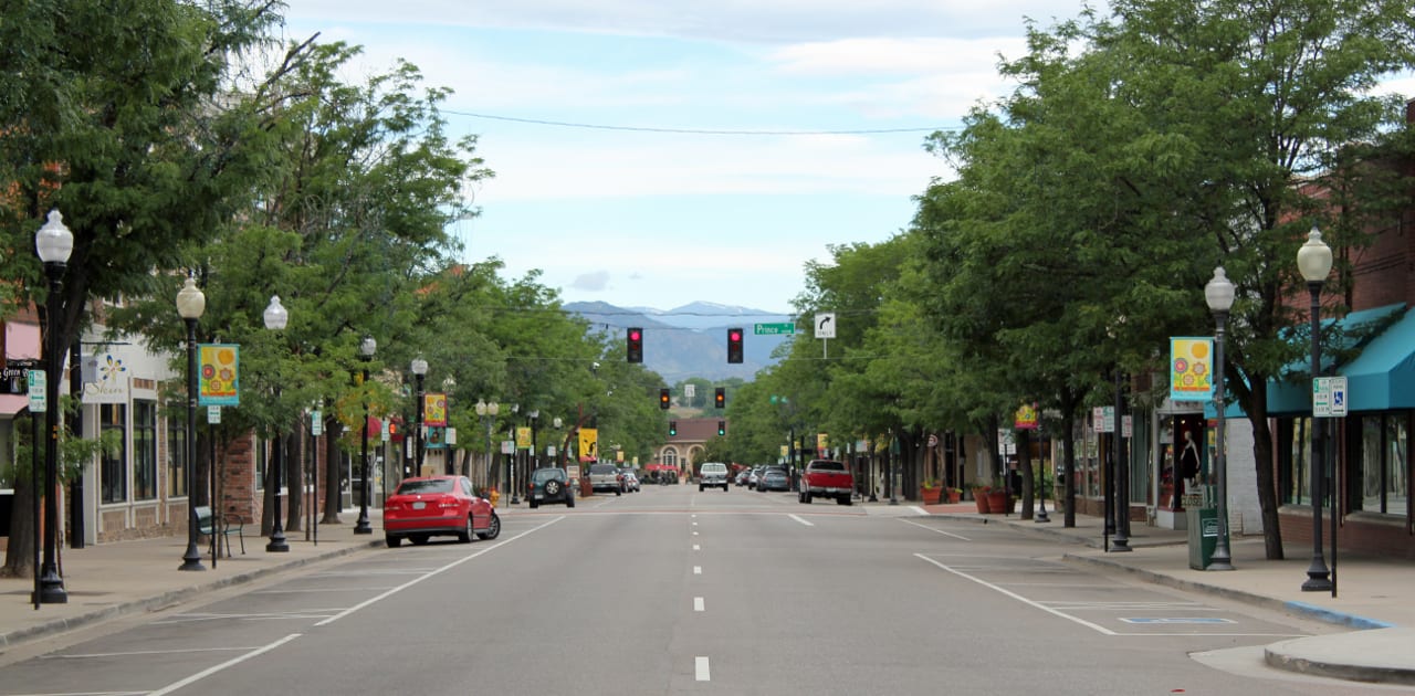 Luxury restroom trailer rentals in Littleton, Colorado — historic downtown