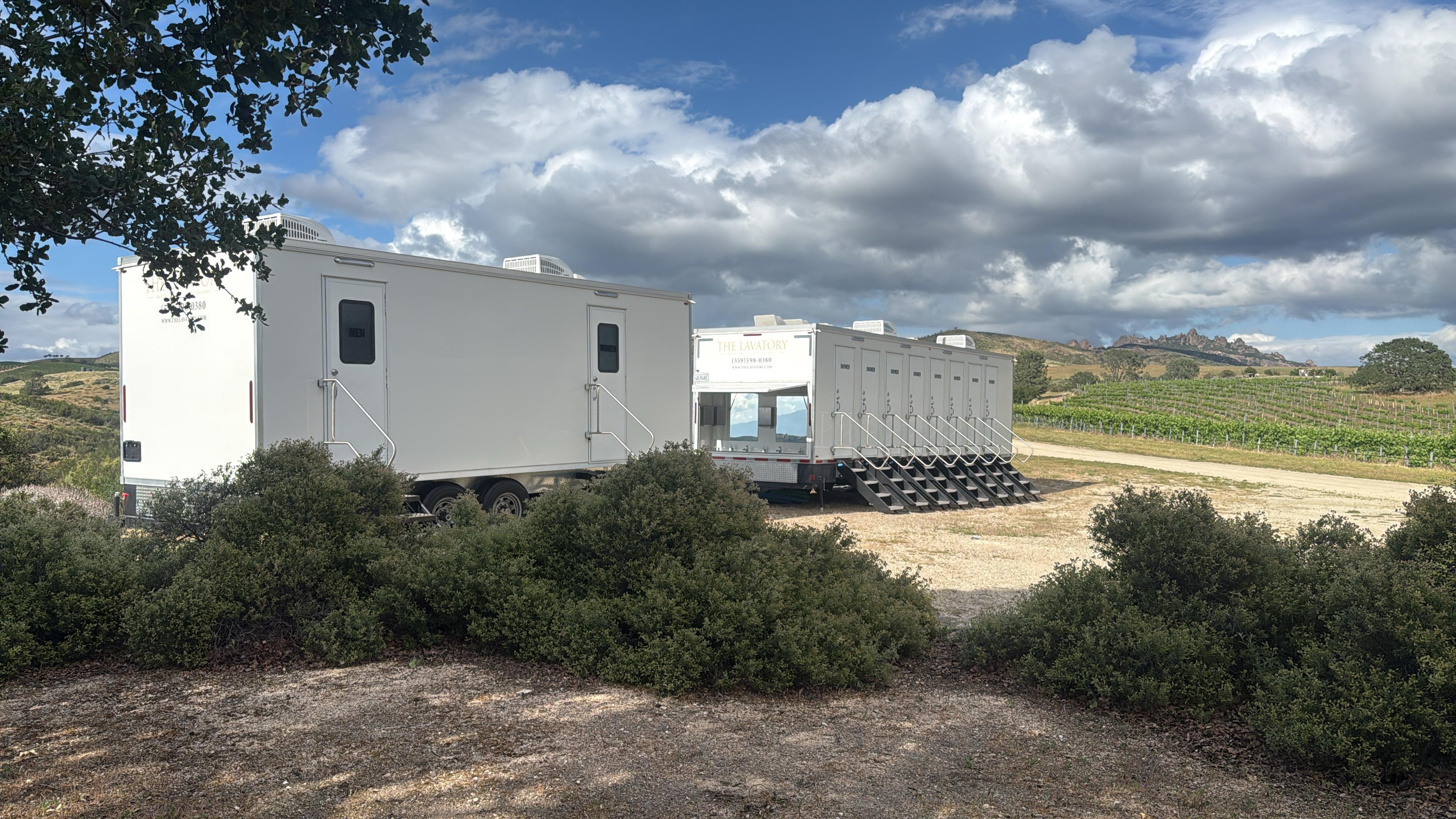 The Lavatory Denver luxury restroom trailer interior porcelain