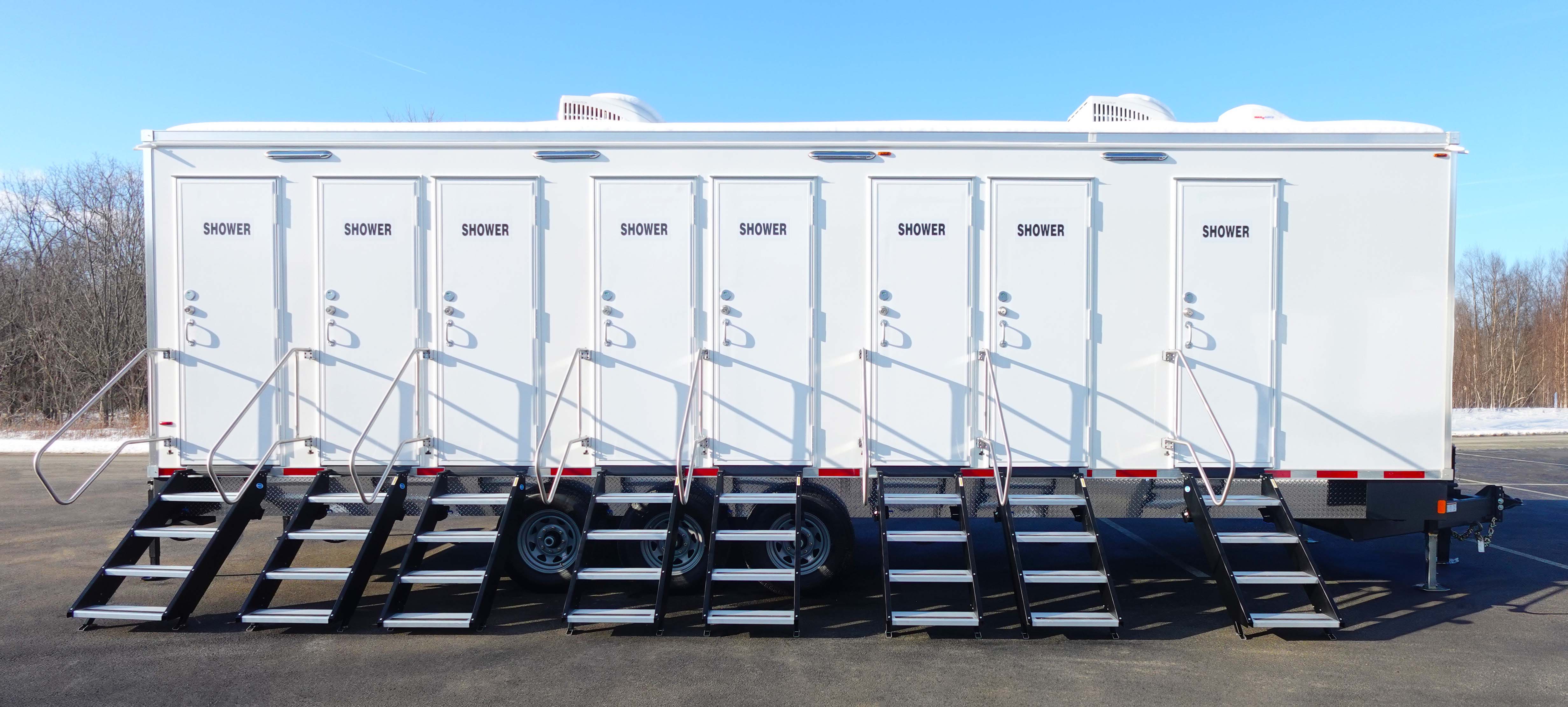 Denver shower trailer rentals. The Lavatory Denver luxury fleet